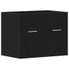 Mueble de baño para lavabo de roble negro 60x38.5x46 cm 2