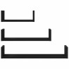 Estantes de pared 3 uds. Madera de ingeniería de roble negro 5