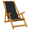 Silla de playa plegable con reposabrazos negra 2