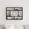 Estante de pared  roble negro 75x16x55 cm madera de ingeniería 1
