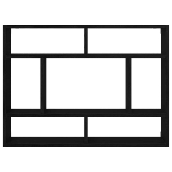 Estante de pared  roble negro 75x16x55 cm madera de ingeniería M 5