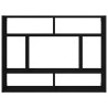 Estante de pared  roble negro 75x16x55 cm madera de ingeniería 5