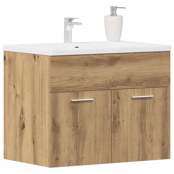 Mueble de lavabo de baño madera roble artisan 60x38.5x46 cm M 4