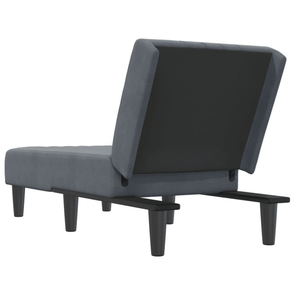 Chaise longue veludo cinzento-escuro M 5