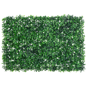   Valla de hojas de arbusto artificial 24 uds verde 40x60 cm H