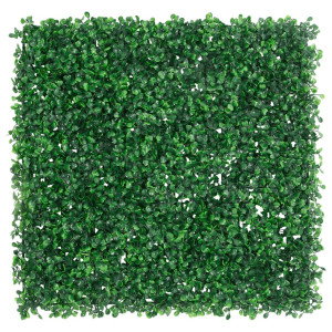 Valla de hojas de arbusto artificial 24 uds verde 50x50 cm H