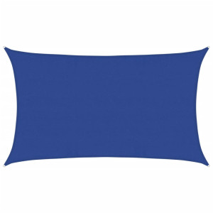 Toldo de vela rectangular HDPE azul 160 g/m² 5x8 m H
