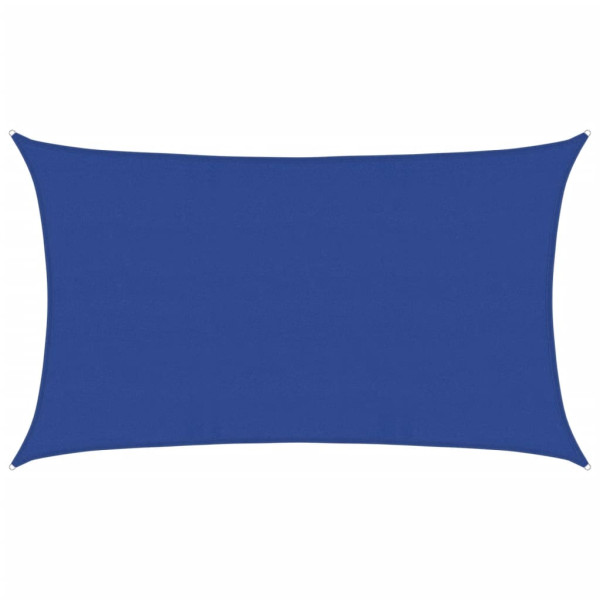 Para-sol estilo vela retangular 160 g/m² 5x8 m PEAD azul M 2