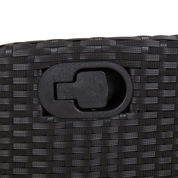 Set de muebles jardín 5 pzas con cojines ratán sintético negro M 5