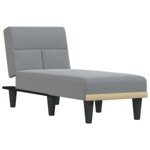 Chaise longue tecido cinzento-claro H