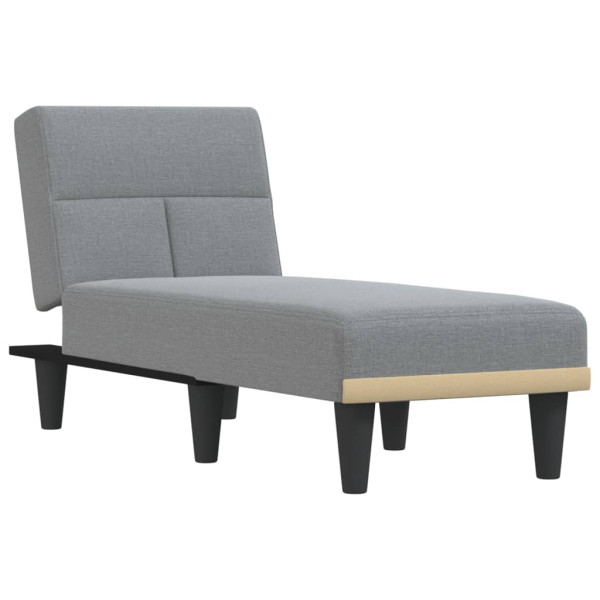 Chaise longue tecido cinzento-claro M 2