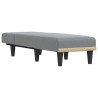 Chaise longue tecido cinzento-claro 3