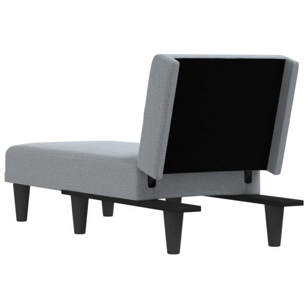Chaise longue tecido cinzento-claro M 5
