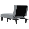 Chaise longue tecido cinzento-claro 5