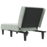 Chaise longue veludo cinzento-claro 5