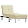 Chaise longue couro artificial cor creme 2