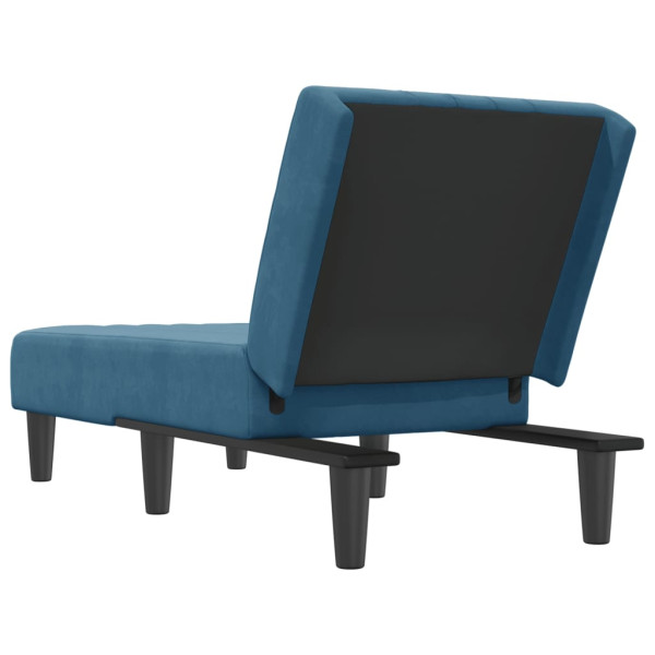 Chaise longue veludo azul M 5