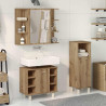 Juego de muebles baño 3 piezas madera ingeniería roble artisan 3
