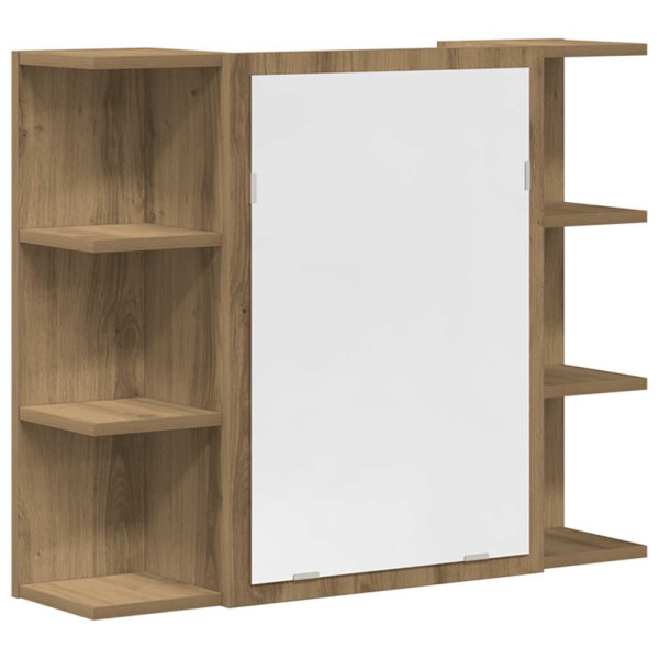 Juego de muebles baño 3 piezas madera ingeniería roble artisan M 4