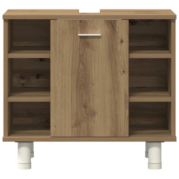 Juego de muebles baño 3 piezas madera ingeniería roble artisan M 4