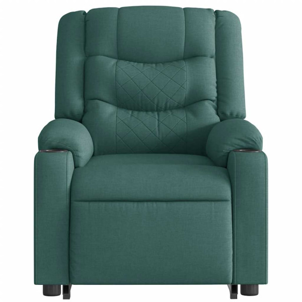 Sillón eléctrico reclinable elevable de tela verde oscuro M 5