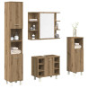 Juego de muebles baño 4 piezas madera ingeniería roble artisan 1