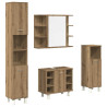 Juego de muebles baño 4 piezas madera ingeniería roble artisan 2