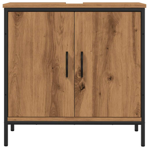 Armario lavabo baño madera ingeniería roble artisan 60x30x60 cm M 4