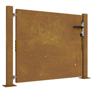 Puerta de jardín acero corten 105x80 cm H