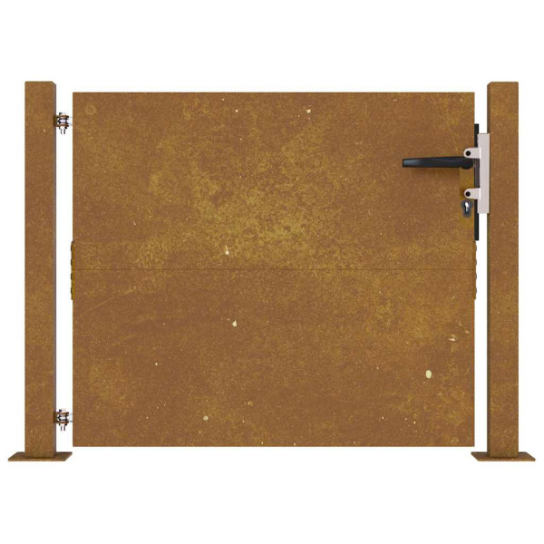 Puerta de jardín acero corten 105x80 cm M 4