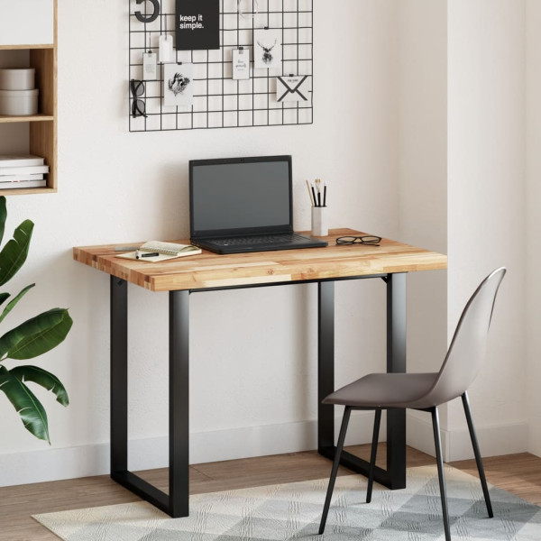 Tablero de mesa rectangular madera maciza acacia 80x70x4 cm M 3