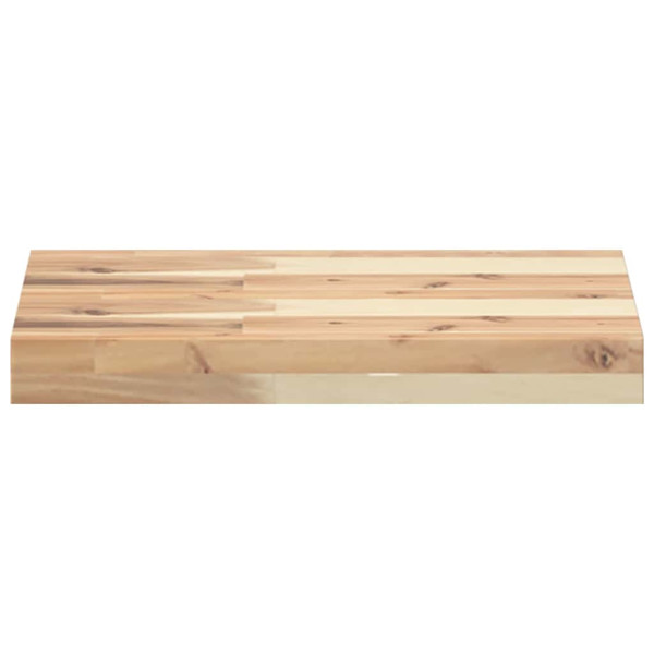 Estante flotante madera maciza de acacia sin tratar 40x30x4 cm M 4