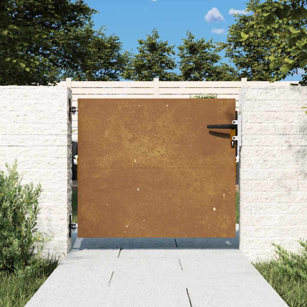 Puerta de jardín acero corten 85x75 cm D