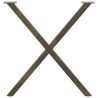 Pés para mesa de jantar em formato de X. 2 peças. aço natural. 70x(72-73) cm. aço 5