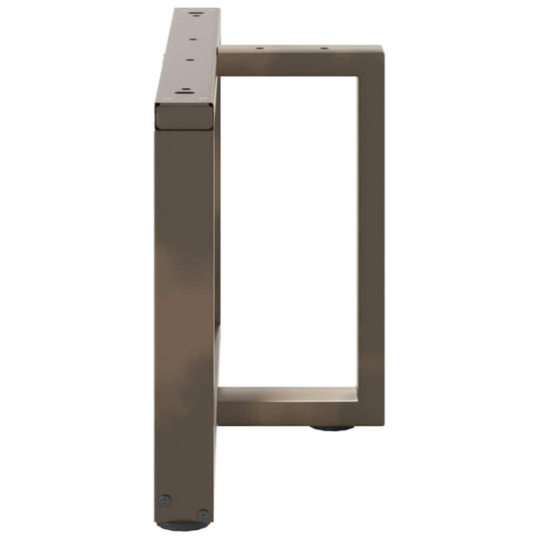 Pés para mesa de centro em forma de T. 2 peças. preto. 70x25x(42-43) cm. aço M 5