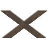 Pés para mesa de centro em formato de X. 2 peças. aço natural. 70x (42-43) cm. aço 5