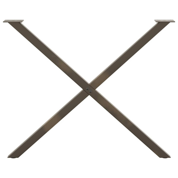 Patas para mesa comedor forma X 2uds acero natural 90x(72-73)cm M 5