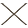 Pés para mesa de jantar em formato de X. 2 peças. aço natural. 90x(72-73) cm. aço 5