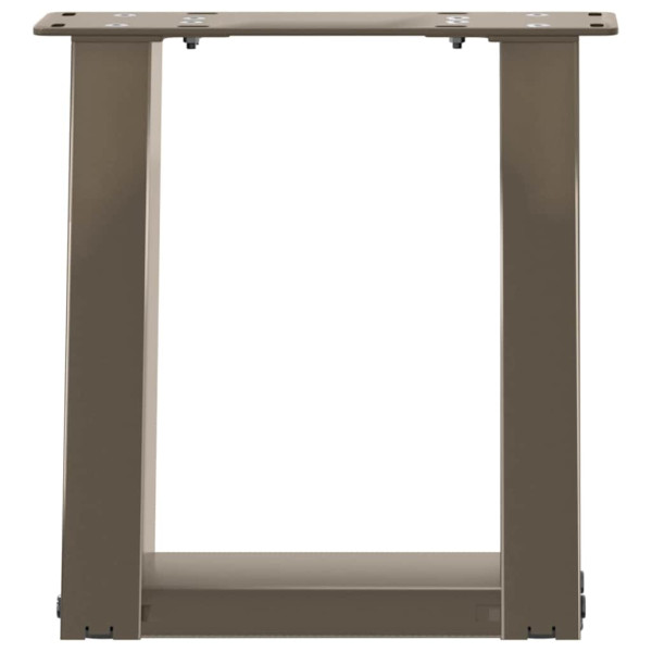 Pés para mesa de centro em formato de U. 2 peças. aço natural. 30x(30-31) cm. aço M 5