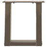 Pés para mesa de centro em formato de U. 2 peças. aço natural. 30x(30-31) cm. aço 5