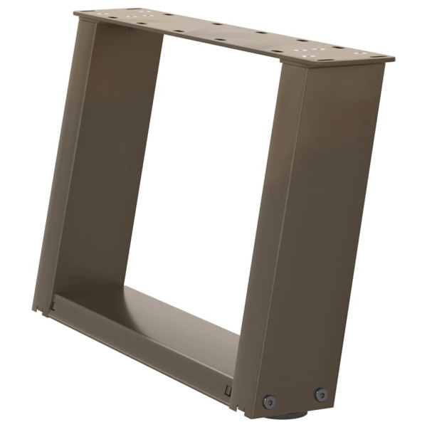 Pés para mesa de centro em formato de U. 2 peças. aço natural. 50x(30-31) cm. aço M 4