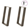 Patas para mesa comedor forma U 2uds acero natural 60x(72-73)cm 1