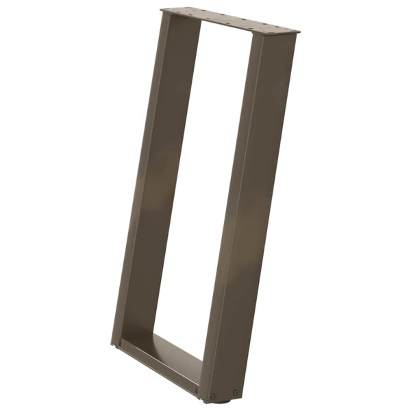 Patas para mesa comedor forma U 2uds acero natural 60x(72-73)cm M 4