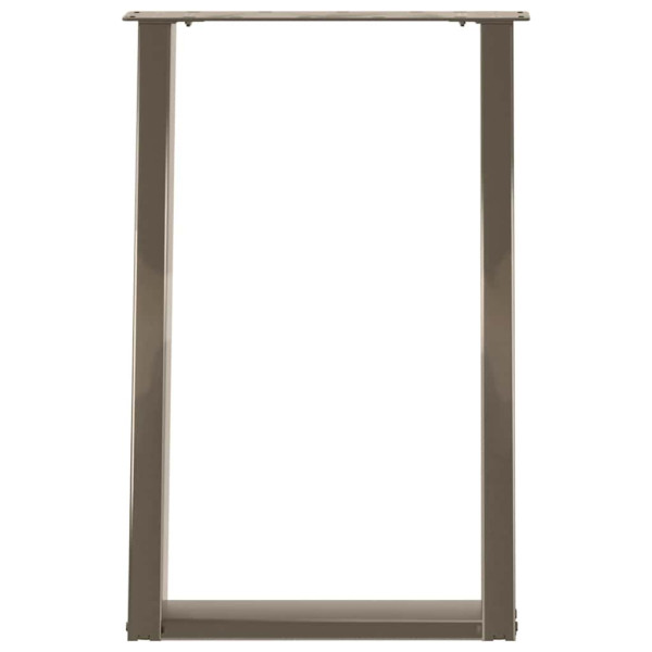 Patas para mesa comedor forma U 2uds acero natural 60x(72-73)cm M 5