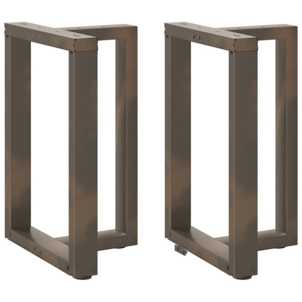 Patas mesa comedor forma T 2uds acero natural 50x35x(72-73)cm D
