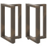 Patas mesa comedor forma T 2uds acero natural 50x35x(72-73)cm 1