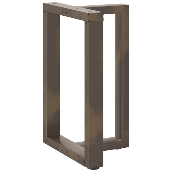 Pés de mesa de jantar em forma de T. 2 peças. preto. 50x35x(72-73) cm. aço M 4