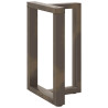 Patas mesa comedor forma T 2uds acero natural 50x35x(72-73)cm 4