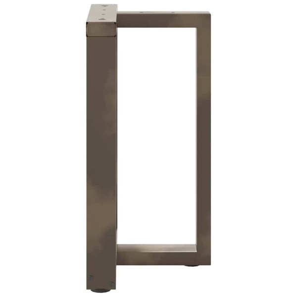 Pés de mesa de jantar em forma de T. 2 peças. preto. 50x35x(72-73) cm. aço M 5