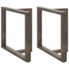 Patas mesa comedor forma T 2uds acero natural 90x35x(72-73)cm 1